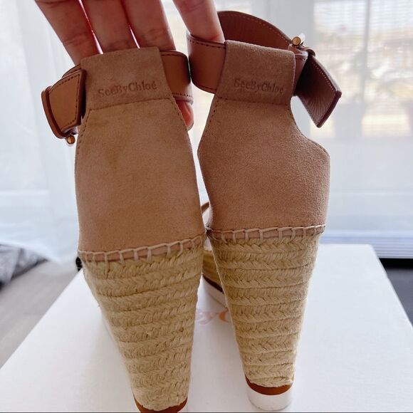 See by Chloe Womens Glyn Suede Sandals light/Pastel pink size 40 - Picture 5 of 9